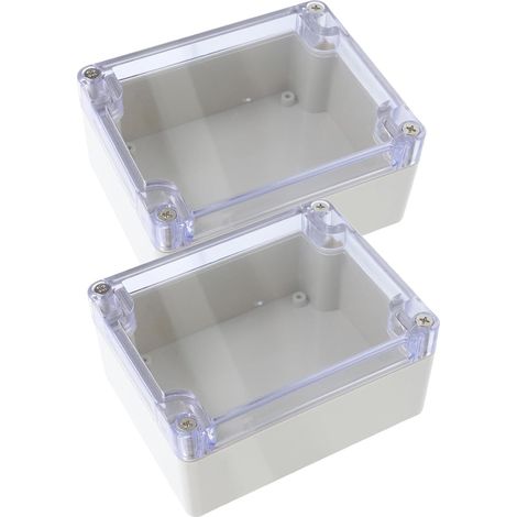 Boîtier de Jonction Électrique en Plastique Transparent Étanche avec Couvercle pour Usage Extérieur, Solide, pour Éclairage et Composants Sensibles (1/5)