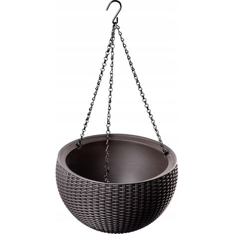 Keter Hängeblumentopf aus Rattan, 8,6 l, braun, KT 92 4567 (1/5)