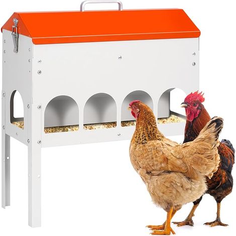 Stainless Steel Chicken Feeder Feeder for Chickens, Ducks, Turkeys Geese (1/5)