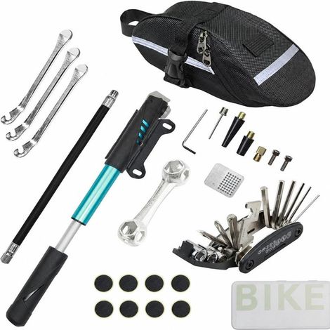 Bicycle inner tube puncture patch set, pump, tire repair film, glue, bicycle tire repair tool kit (1/5)