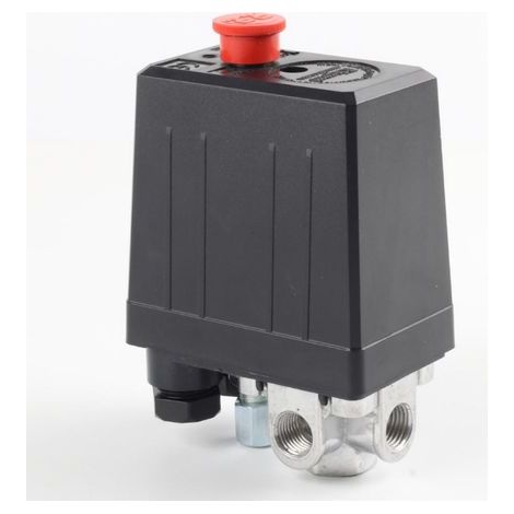 Pressostat de compresseur d'air ¼" NPT – Monophasique – 10 Bar/145psi – 4 sorties – Contrôle de pression ajustable (1/5)