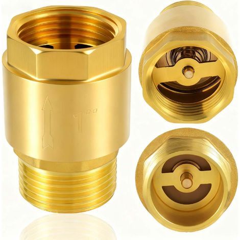 Clapet anti-retour en laiton 1 pouce, clapet anti-retour pour eaux usées 1 pouce AG à IG, pour pompe, jardin, machine à laver (1/5)