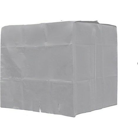 Tapa para depósito de agua, tapa para depósito IBC de 1000 L, funda protectora para contenedor de agua, a prueba de polvo, resistente a los rayos UV, a prueba de lluvia, 120 x 100 x 116 cm (plateada) (1/2)