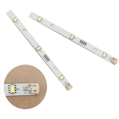 FENOPLASTICALot de 2 bandes lumineuses LED 16 cm Blanc lumière du jour 5700K 12V CC pour réfrigérateurs et congélateurs compatibles - Mddz-162a (1/4)