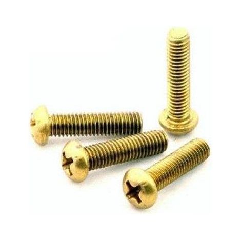 Viti per metallo testa cilindrica ottone M4 x 16 - 10 pz.