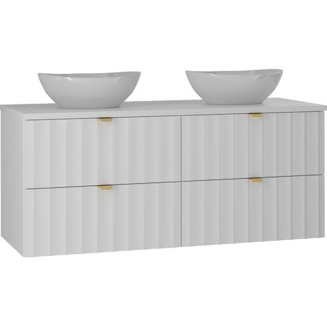 Mobile bagno doppio lavabo Lexa bianco 120cm