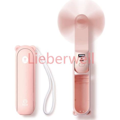 Ventilateur portatif , FOLAYA , Modèle F8 , Rechargeable USB , Lampe de poche , Pliable (1/4)