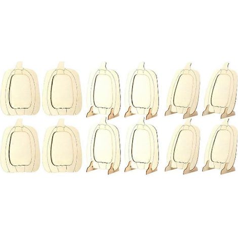 Lot de 12 cadres photo citrouille en bois pour loisirs créatifs d'automne et décorations automnales. Idéal pour Thanksgiving et autres activités manuelles. (1/5)