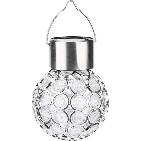 Lumière de boule, 2 pièces LED lampe suspendue colorée charge automatique lumière de boule à énergie solaire pour la décoration de pelouse de cour de jardin extérieur de Noël (1/4)