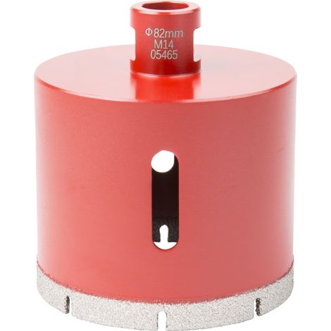 STIER Couronne de perçage pour carrelage M14, diamètre 82 mm, meuleuse d'angle, sans amorce de perçage, pour céramique, dalles, grès cérame, granit (1/5)