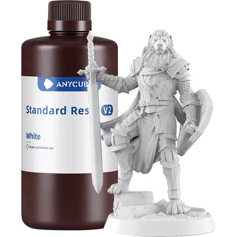 Resina per stampa 3D, formulazione liquida, compatibile con stampanti LCD, 20 kg V2 Bianco (1/2)