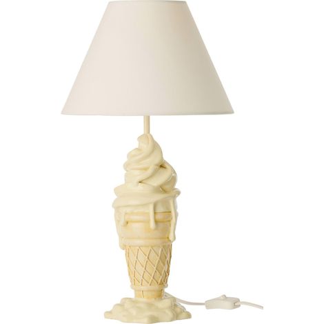 Lampe glace jaune beige fantaisie - jaune et beige (1/4)