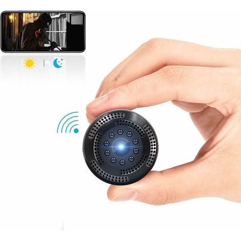 Mini Caméra Espion WiFi 1080P HD Caméra Cachée Sans Fil avec Enregistreur Vidéo/Détecteur de Mouvement/Vision Nocturne/Moniteur à Distance pour iPhone/Android/iPad (1/2)