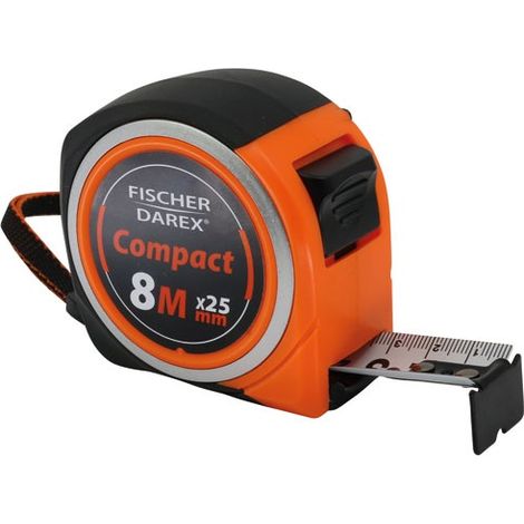 FISCHER DAREX - Mètre ruban bi matière compact 8 m x 25 mm