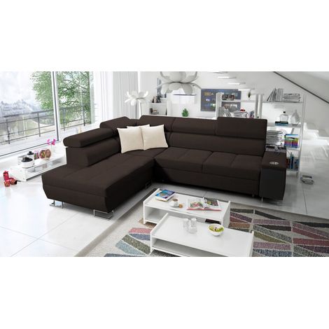 Multifunktionaler Eckschrank MORENA VII, Sawana Dunkelbraun Links (1/5)