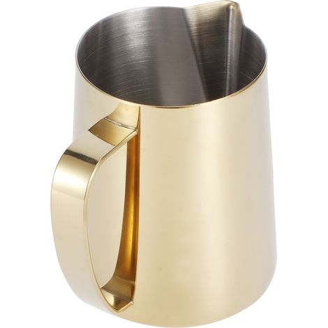 Pichet à café multifonction en acier inoxydable 304 avec mousseur à lait, accessoire pour latte art, couleur or, 350 ml (1/5)