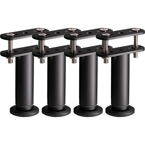 Ensemble de 4 pieds de support réglables pour cadres de meubles, lattes de support en métal robuste (120 mm - 180 mm) (1/5)