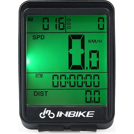 Compteur de vitesse vélo sans fil étanche écran LCD multifonction cyclisme (1/5)