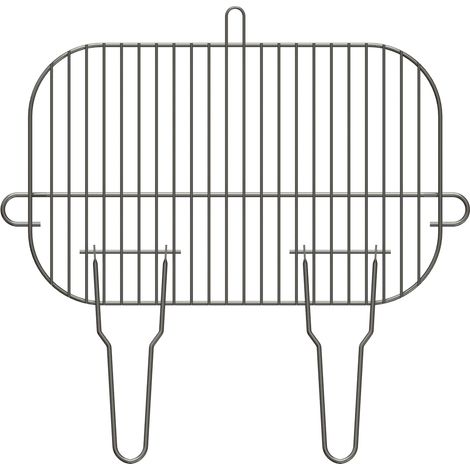 SOMAGIC - Rejilla barbacoa rectangular Somagic de acero cromado 45 x 29 cm