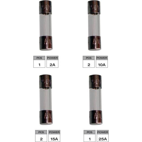 6 Fusibles en verre - Amperage variable (1/2)