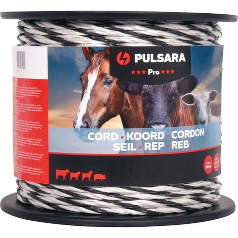 Corda bianco 200 m: Cord Pro 4mm mit 2 Edelstahlleitern 0,15mm Spule 200m oder 500m Farbe weiß (1/2)