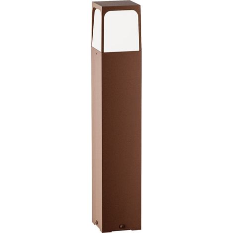Borne D'Extérieur Ges2022, Structure Aluminium Marron, Raccordement E27 Max 18W, Ip44, Diffuseur Opale - Gealuce (1/2)