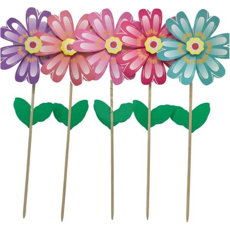 GIRANDOLA D.36XH96CM FORMA FIORE IN 5 COLORI