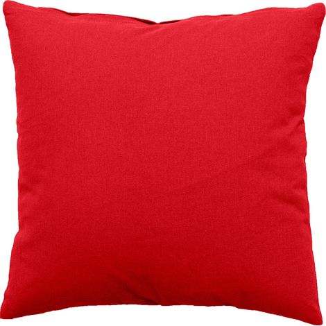 Coussin déhoussable 40 x 40 cm LOLA 100% coton coloris ROUGE