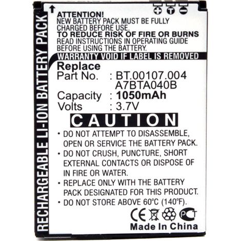 NX - Batterie téléphone, smartphone, GSM 3.7V 1050mAh - BT.00107.004A7BTA040B