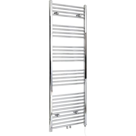 Milano Neva Electric - Chrome Heated Towel Rail Radiator - 1600mm x 600mm (1/5)