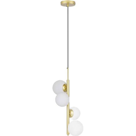 Lampadario Cordel 4xG9 in ottone/bianco Candellux 34-01559 (1/5)