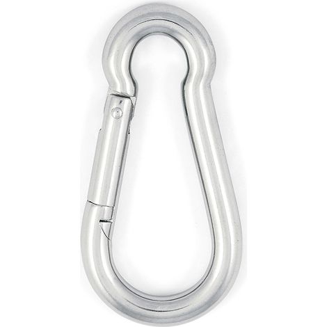 Moschettone pompiere Ø 4 x 40 mm. in acciaio Inox A4 - AISI 316