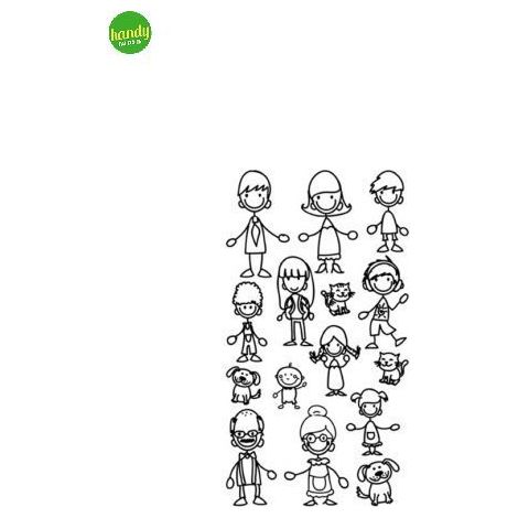 Sticker family Crearreda adesivo murale frasi famose 15x31 cm