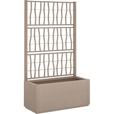 Maison Exclusive - Jardinera con enrejado PP marrón claro 80x36x1