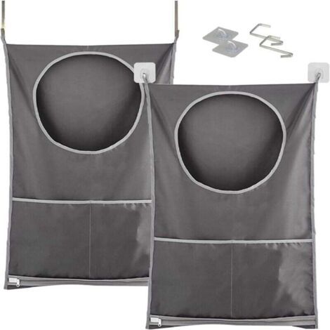 tissu Oxford Sac à Linge Hanging Grande Capacité Les Paniers De Rangement Suspendus Pour Ranger Des Vêtements Ou Des Jouets(2 pcs) (1/5)
