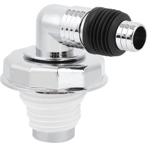 Joint de Drain de Sol pour Machine à Laver Joint en PVC chromé Connecteur de Drain de SolLe Joint de Drain de Sol Doit être Compatible avec les Drains et le Lavage (Coude pour (1/4)