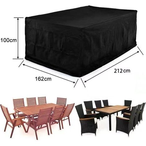 Housse de protection pour meubles-grande housse de protection Oxford Polyester housse de table de jardin/terrasse (1/4)