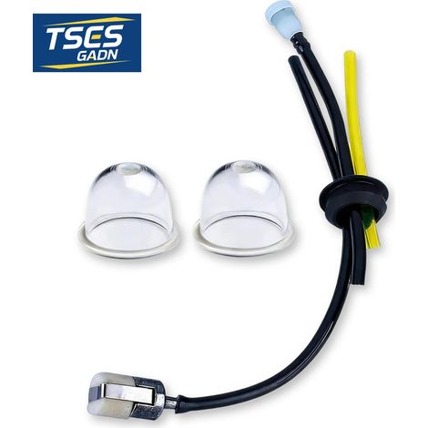 Kit de 5 pièces pour conduite de carburant, poire d'amorçage et kit d'entretien du système d'alimentation en carburant des débroussailleuses, souffleurs, motoculteurs et carburateurs Echo SRM210 et SR (1/5)