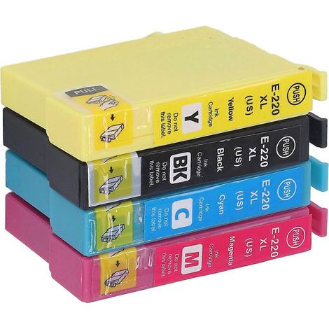 Cartouches d'encre compatibles, pack de recharge, 4 couleurs (noir, cyan, jaune, jaune), adaptées aux imprimantes WorkForce WF 2630, 2650 et 2660