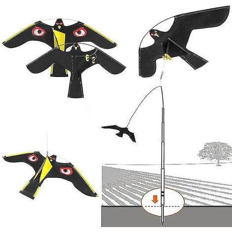 Oiseaux Effaroucheur Répulsif Flying Hawk Cerf-Volant Pour Jardin Épouvantail Cour Maison Décoration (1/2)