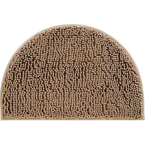 Tapis de porte de toilette absorbant en chenille, tapis de porte de salle de bain/chambre, tapis antidérapant pour porte de salle de bain