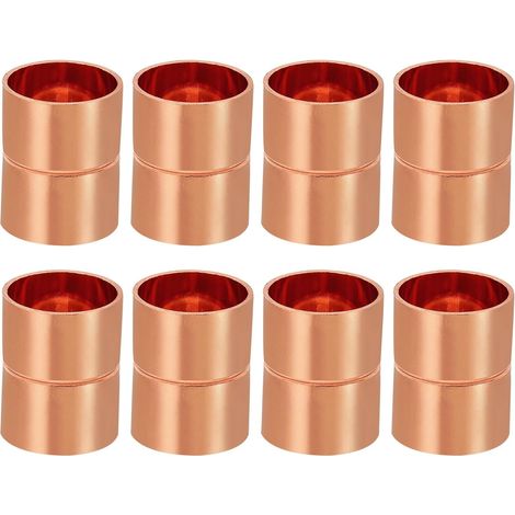 8pcs Manchons à Souder en Cuivre 19mm Raccords de Couplage Tuyau (1/5)