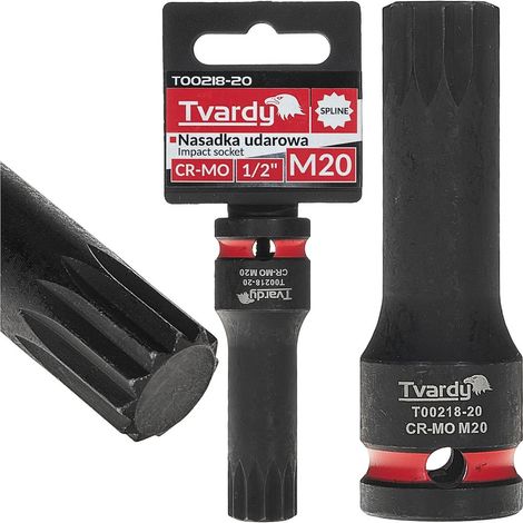 Vaso de impacto estriado de 1/2" M20 CR-MO (8/80) (1/4)