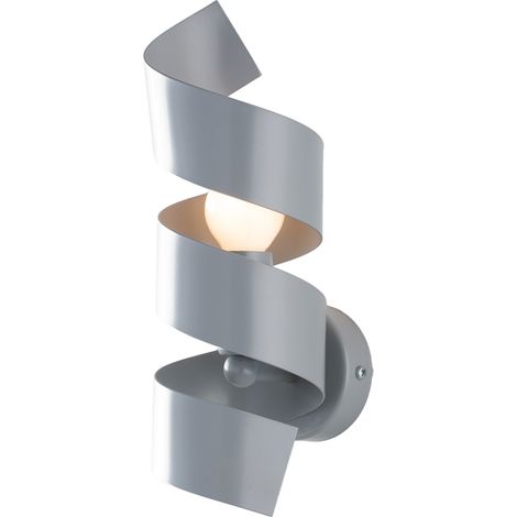 Applique spirale in ferro una luce Grigio 13x h28 cm (1/3)