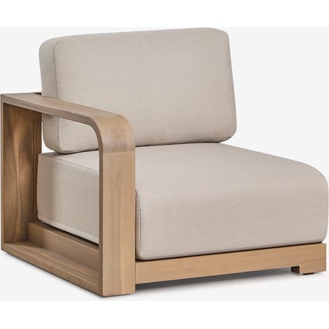Modulo angolare sinistro per divano modulare da giardino in legno di acacia Brivori SKLUM (1/5)