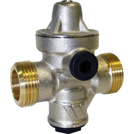 Watts – Réducteur de pression en laiton DZR double mâle 3/4'' – Plage de pression 1,5 à 5 bar – Débit spécifique pour chauffe-eau – 2282110