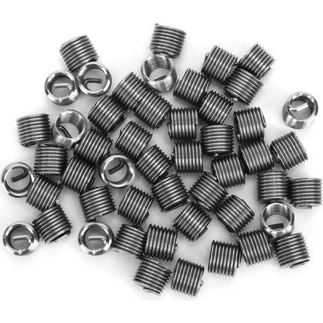 50 inserts de réparation de filetage, manchons de protection pour fil d'acier, accessoires de quincaillerie M8 x 1,25 x 1,5D (1/5)