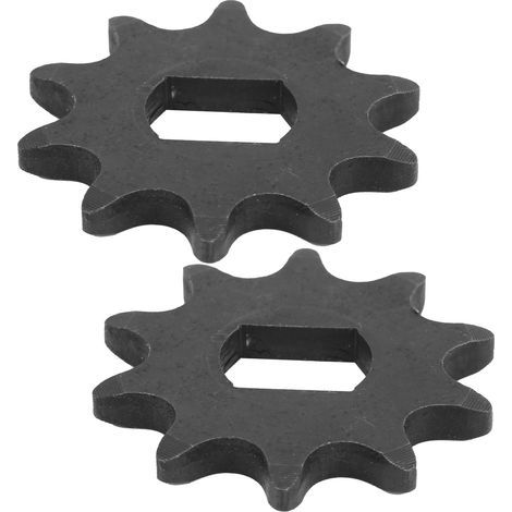 2 pièces 10 Dents pignon d'engrenage de Moteur 420 modèle pignon de chaîne de Moteur en Acier avec Trou intérieur 12x17mm pour Scooter électrique. (1/5)
