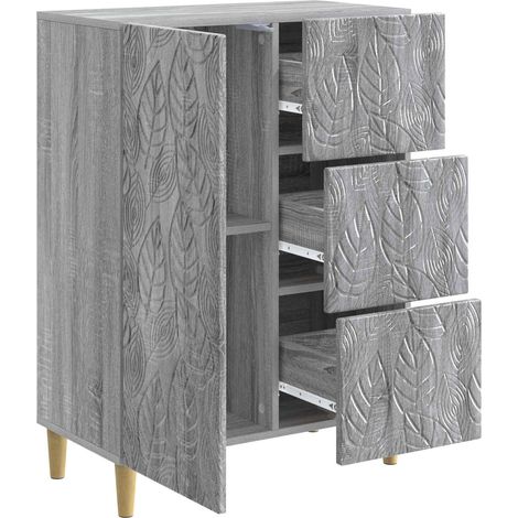 Sideboard/Anrichte/Buffet Grau Sonoma 66 x 34,5 x 90 cm Holzwerkstoff LXWW738636 (1/5)