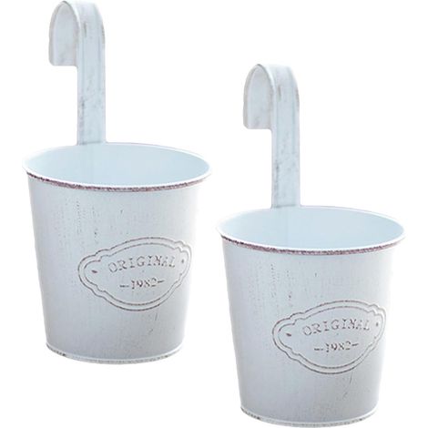 SEWACC Lot de 2 cubes suspendus en fer blanc avec petit crochet pour plantes et fleurs séchées (1/5)